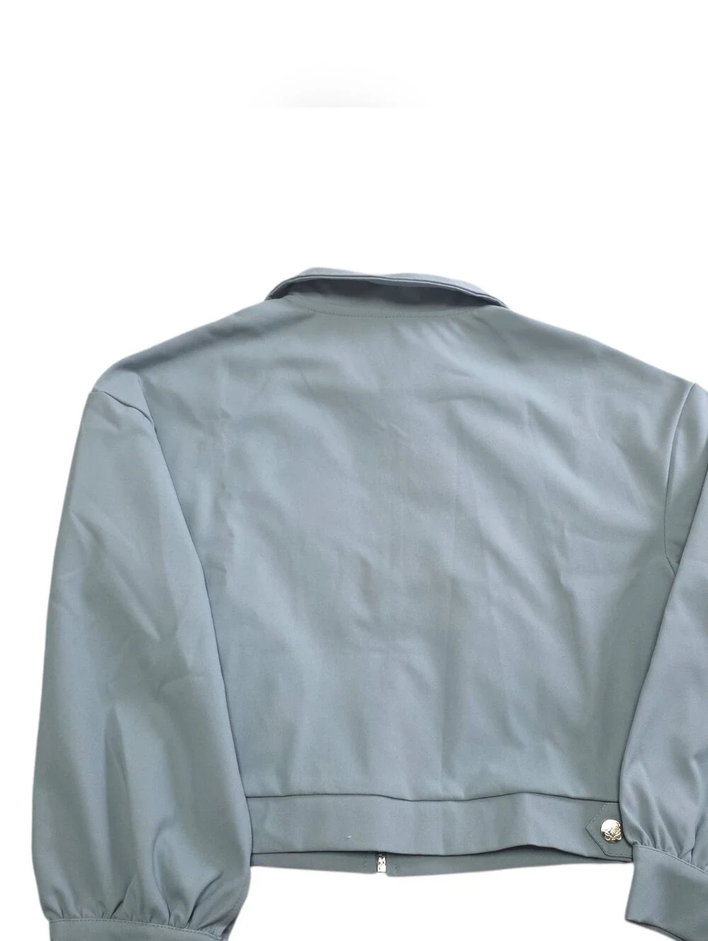 Loewe Powder Blue Cropped Zip Jacket with Embroidered Logo Med - Picture 6 of 6